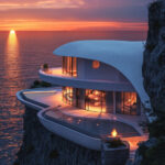 Luxury cliffside home overlooking the ocean at sunset, illustrating a 3A Allied Insurance blog article on protecting high-value homes in Florida