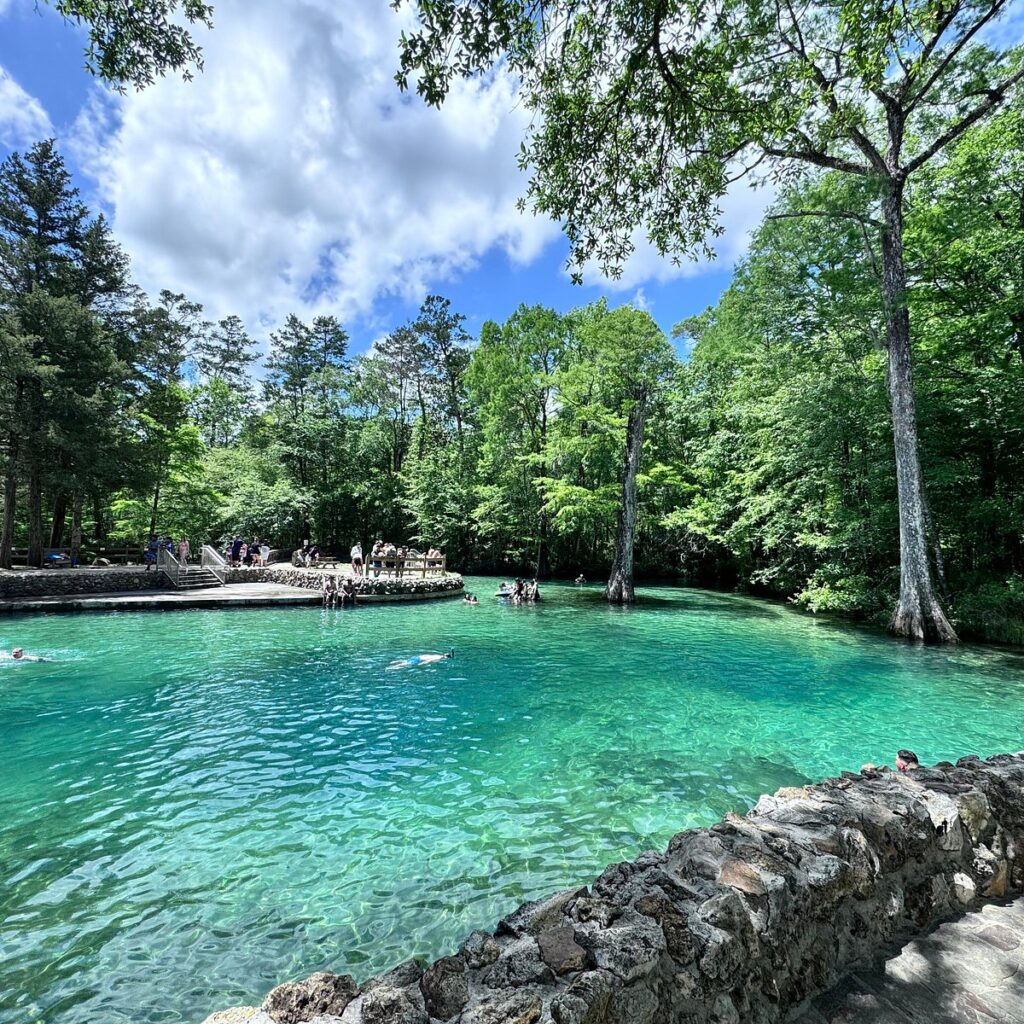 A clear spring-fed swimming hole in Holmes County, the rural Panhandle landscape 3A Allied Insurance covers with Holmes County Insurance.