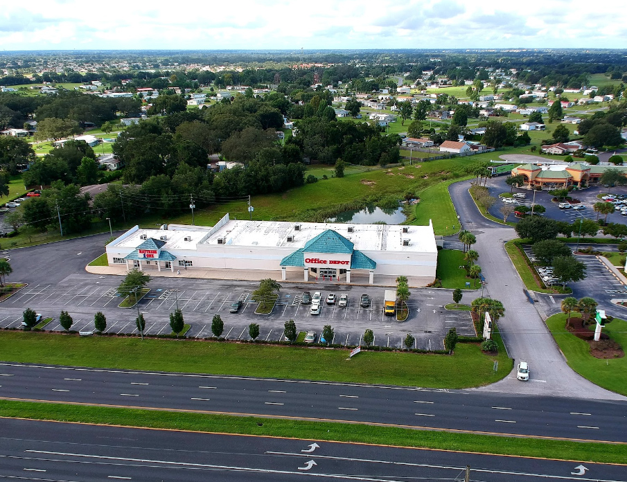 A Sumter County retail plaza and residential streets, the retirement community 3A Allied Insurance protects with Sumter County Insurance.